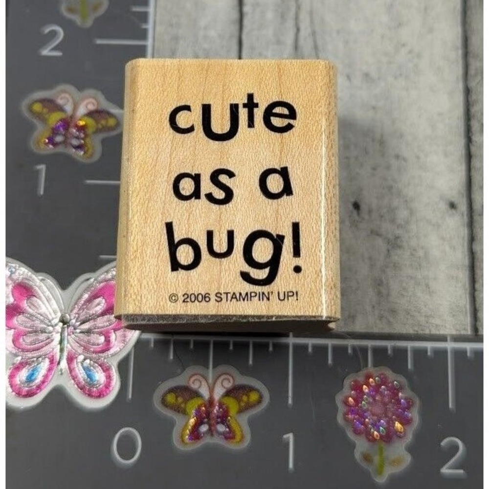 Stampin' Up! Cute As A Bug 2006 Rubber Stamp Wood #K12